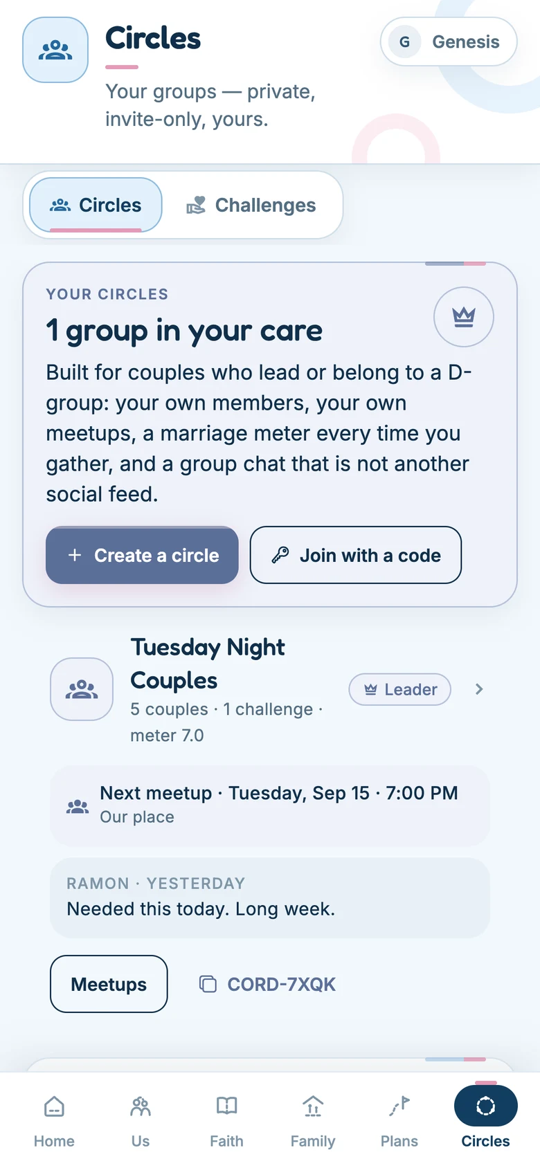 Your circles — Private, invite-only